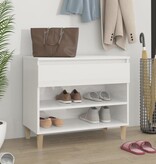 VidaXL Schoenenkast 70x36x60 cm bewerkt hout hoogglans wit