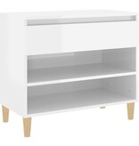 VidaXL Schoenenkast 70x36x60 cm bewerkt hout hoogglans wit