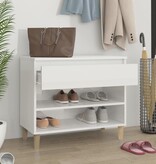VidaXL Schoenenkast 70x36x60 cm bewerkt hout hoogglans wit