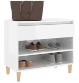 VidaXL Schoenenkast 70x36x60 cm bewerkt hout hoogglans wit