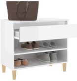 VidaXL Schoenenkast 70x36x60 cm bewerkt hout hoogglans wit