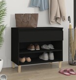 VidaXL Schoenenkast 70x36x60 cm bewerkt hout zwart