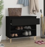 VidaXL Schoenenkast 70x36x60 cm bewerkt hout zwart