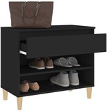 VidaXL Schoenenkast 70x36x60 cm bewerkt hout zwart