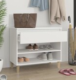 VidaXL Schoenenkast 70x36x60 cm bewerkt hout wit