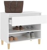 VidaXL Schoenenkast 70x36x60 cm bewerkt hout wit