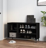 VidaXL Schoenenkast 102x36x60 cm bewerkt hout zwart