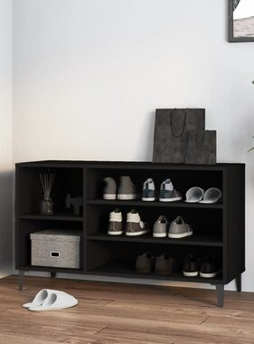 VidaXL Schoenenkast 102x36x60 cm bewerkt hout zwart