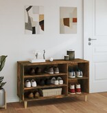 VidaXL Schoenenkast 102x36x60 cm bewerkt hout gerookt eikenkleurig