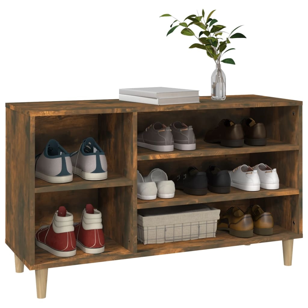 VidaXL Schoenenkast 102x36x60 cm bewerkt hout gerookt eikenkleurig