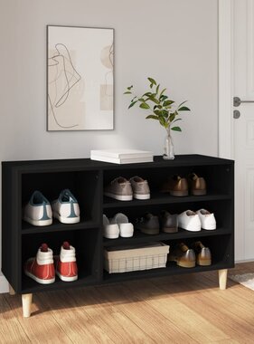 VidaXL Schoenenkast 102x36x60 cm bewerkt hout zwart