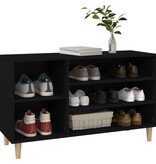 VidaXL Schoenenkast 102x36x60 cm bewerkt hout zwart