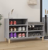 VidaXL Schoenenkast 102x36x60 cm bewerkt hout sonoma grijs