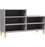 VidaXL Schoenenkast 102x36x60 cm bewerkt hout sonoma grijs
