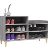 VidaXL Schoenenkast 102x36x60 cm bewerkt hout sonoma grijs