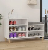 VidaXL Schoenenkast 102x36x60 cm bewerkt hout hoogglans wit