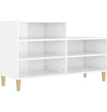 VidaXL Schoenenkast 102x36x60 cm bewerkt hout hoogglans wit