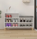 VidaXL Schoenenkast 102x36x60 cm bewerkt hout hoogglans wit