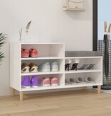 VidaXL Schoenenkast 102x36x60 cm bewerkt hout wit