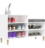 VidaXL Schoenenkast 102x36x60 cm bewerkt hout wit