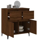VidaXL Dressoir 60x35x70 cm bewerkt hout bruin eikenkleur