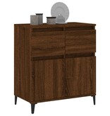 VidaXL Dressoir 60x35x70 cm bewerkt hout bruin eikenkleur