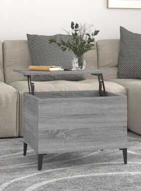 VidaXL Salontafel 60x44,5x45 cm bewerkt hout grijs sonoma eikenkleurig