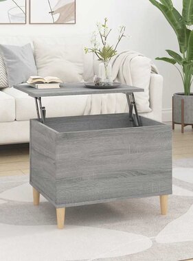 VidaXL Salontafel 60x44,5x45 cm bewerkt hout grijs sonoma eikenkleurig