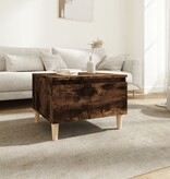 VidaXL Bijzettafel 50x46x35 cm bewerkt hout gerookt eikenkleurig