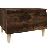 VidaXL Bijzettafel 50x46x35 cm bewerkt hout gerookt eikenkleurig