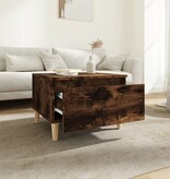 VidaXL Bijzettafel 50x46x35 cm bewerkt hout gerookt eikenkleurig