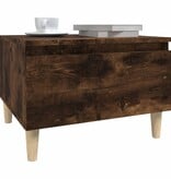 VidaXL Bijzettafel 50x46x35 cm bewerkt hout gerookt eikenkleurig
