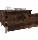 VidaXL Bijzettafel 50x46x35 cm bewerkt hout gerookt eikenkleurig