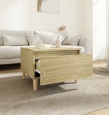 VidaXL Bijzettafel 50x46x35 cm bewerkt hout sonoma eikenkleurig