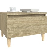 VidaXL Bijzettafel 50x46x35 cm bewerkt hout sonoma eikenkleurig