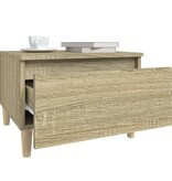 VidaXL Bijzettafel 50x46x35 cm bewerkt hout sonoma eikenkleurig