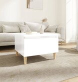 VidaXL Bijzettafel 50x46x35 cm bewerkt hout hoogglans wit