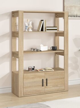 VidaXL Dressoir 80x30x119,5 cm bewerkt hout sonoma eikenkleurig