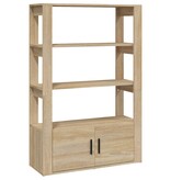 VidaXL Dressoir 80x30x119,5 cm bewerkt hout sonoma eikenkleurig