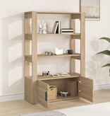 VidaXL Dressoir 80x30x119,5 cm bewerkt hout sonoma eikenkleurig