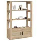 VidaXL Dressoir 80x30x119,5 cm bewerkt hout sonoma eikenkleurig