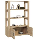 VidaXL Dressoir 80x30x119,5 cm bewerkt hout sonoma eikenkleurig