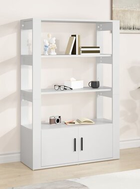 VidaXL Dressoir 80x30x119,5 cm bewerkt hout wit