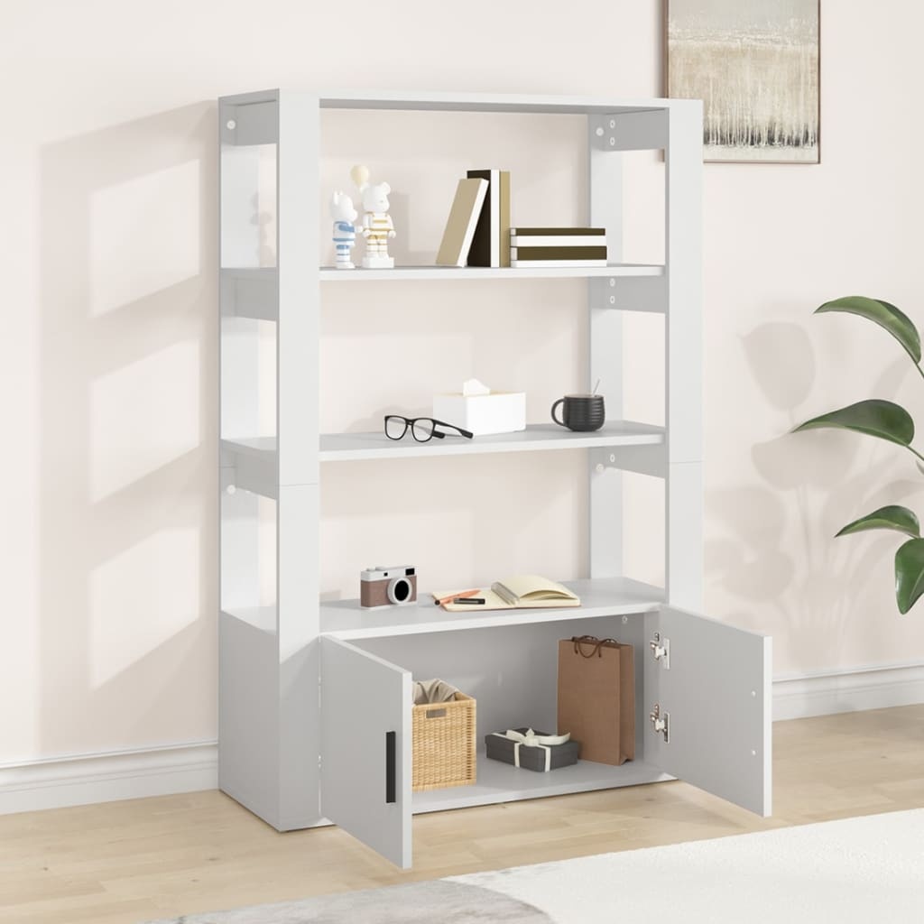 VidaXL Dressoir 80x30x119,5 cm bewerkt hout wit