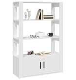 VidaXL Dressoir 80x30x119,5 cm bewerkt hout wit