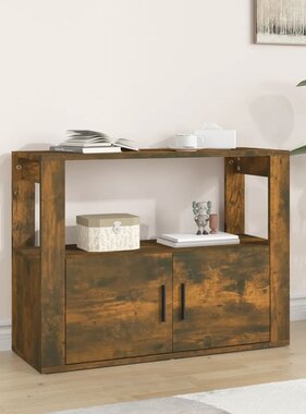 VidaXL Dressoir 80x30x60 cm bewerkt hout gerookt eikenkleurig