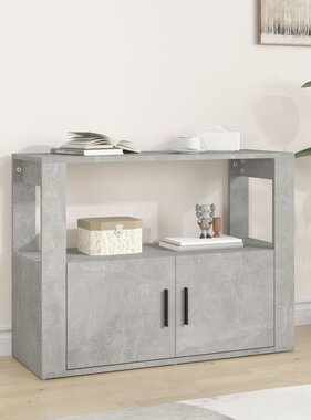 VidaXL Dressoir 80x30x60 cm bewerkt hout betongrijs