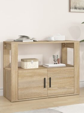 VidaXL Dressoir 80x30x60 cm bewerkt hout sonoma eikenkleurig