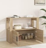 VidaXL Dressoir 80x30x60 cm bewerkt hout sonoma eikenkleurig
