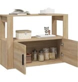 VidaXL Dressoir 80x30x60 cm bewerkt hout sonoma eikenkleurig
